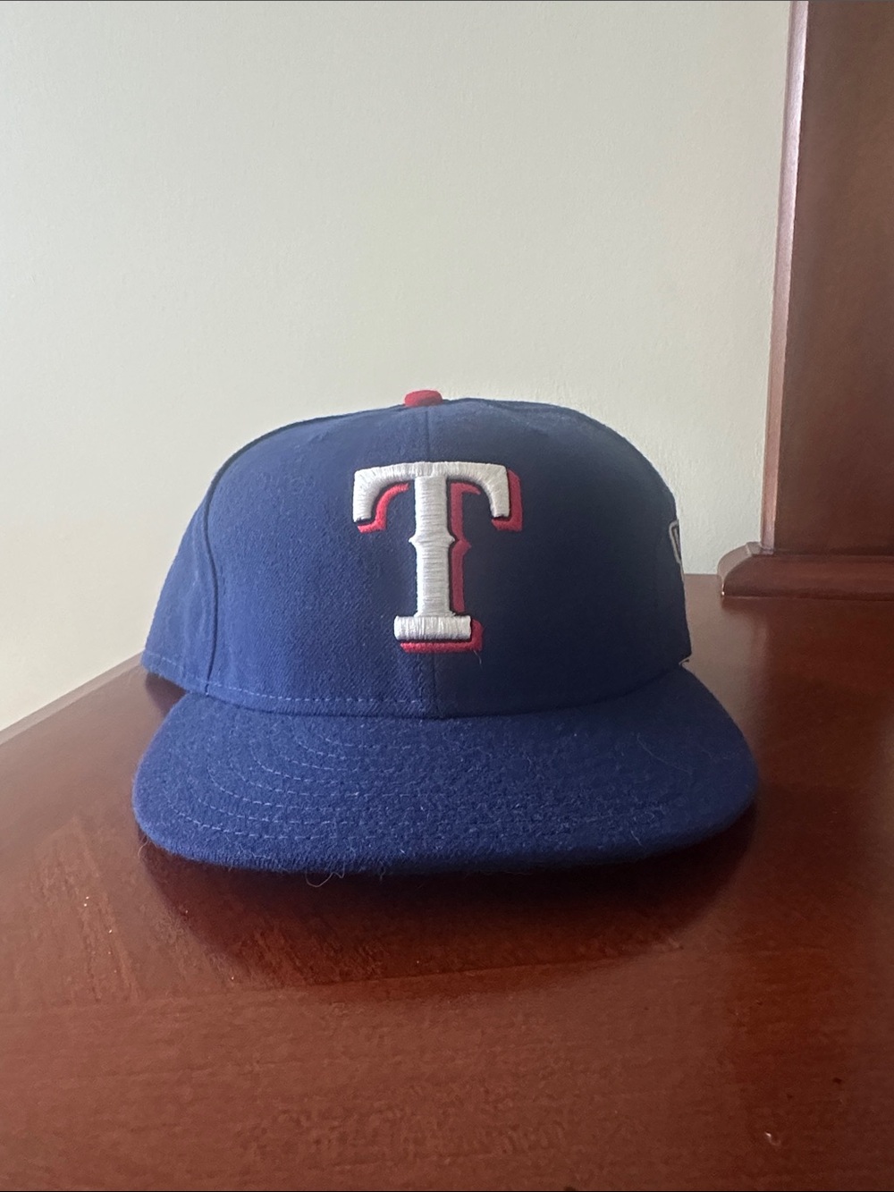 New Era Texas Rangers New Era 7 1/2 fitted hat World Series patch